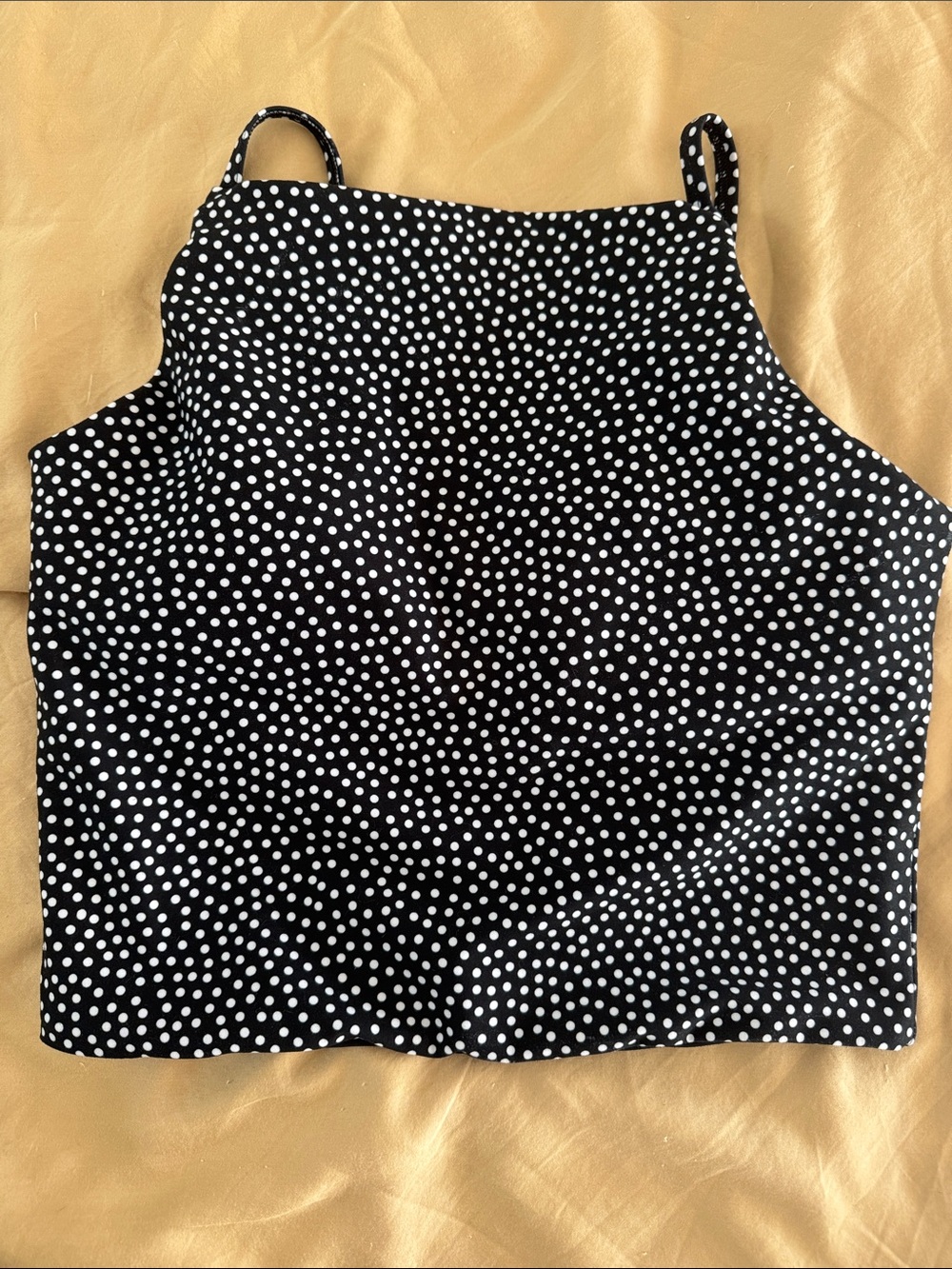 Black Polka workout top